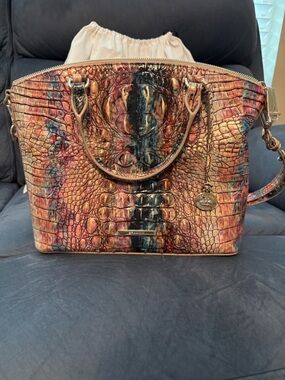 Brahmin Duxbury Melbourne Intuition Multicolor Leather Satchel Shoulder Bag able